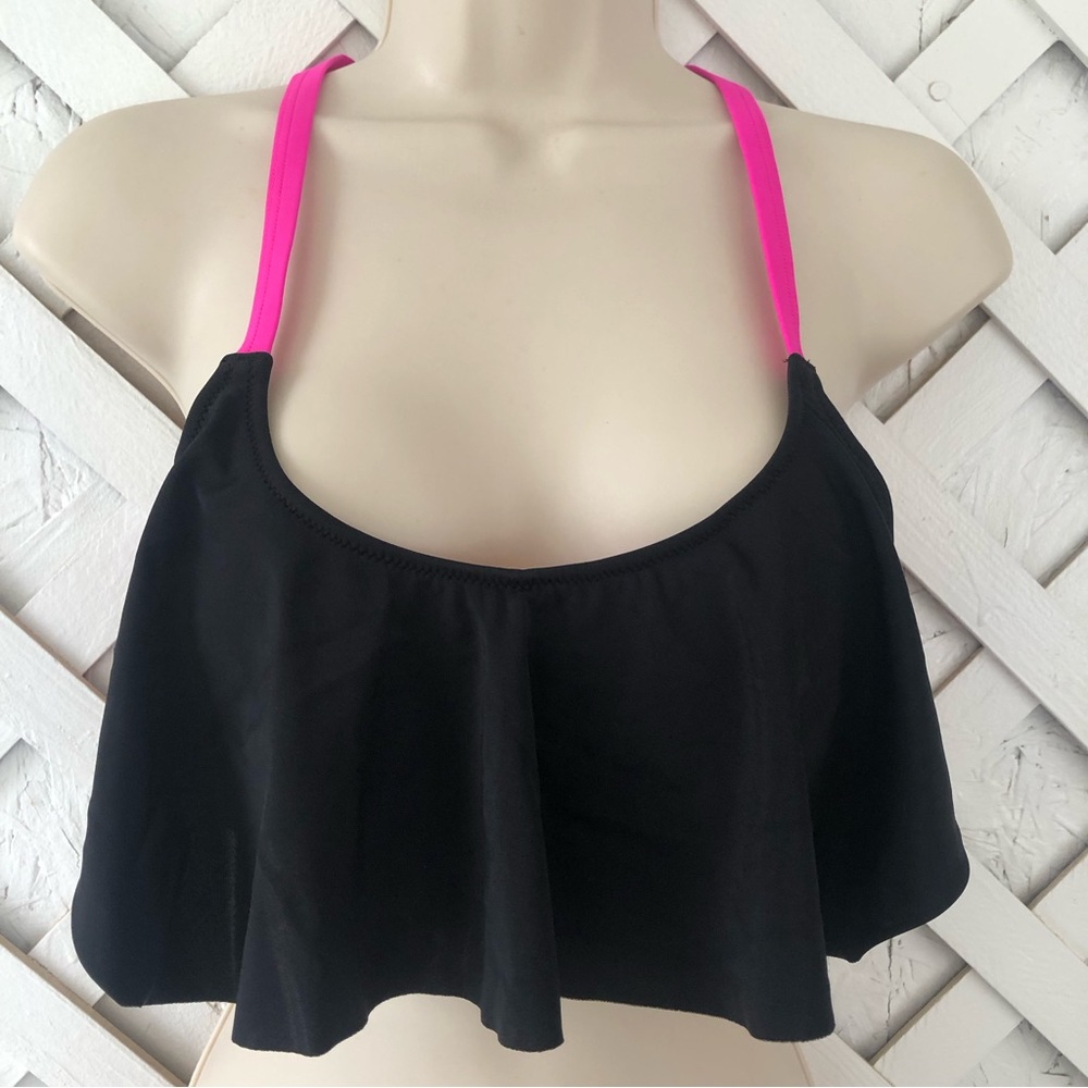 PINK  By Victoria’s Secret Ruffled Bikini Top Strappy Back